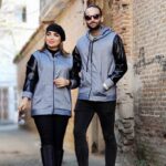 سویشرت آستین چرم توییت
