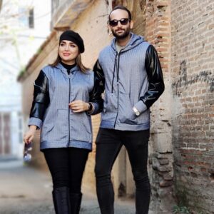سویشرت آستین چرم توییت