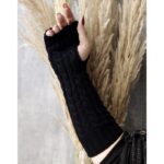 ساق دست بافت مشکی - مانتو پاتریس رشت