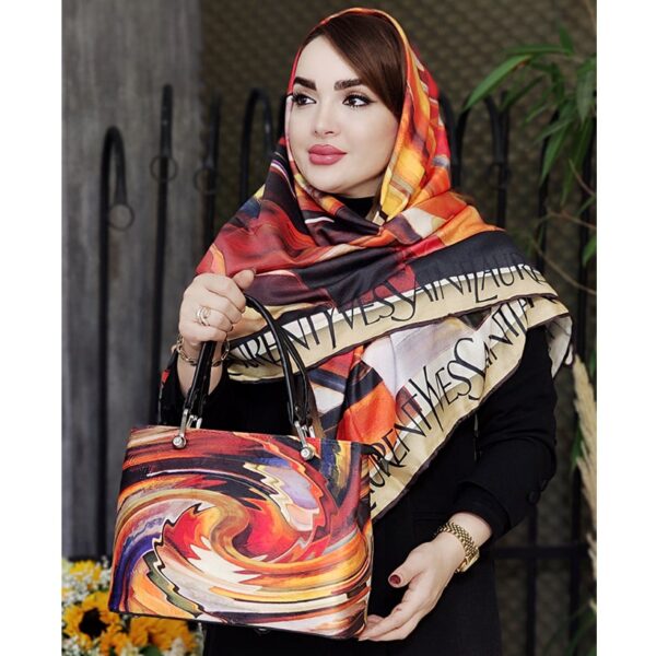 35700216-1-min (1) ست کیف و روسری طرحدار - مانتو پاتریس رشت