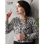 بلوز کراپ مخمل طرحدار - مانتو پاتریس رشت