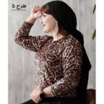 بلوز کراپ مخمل طرحدار - مانتو پاتریس رشت