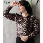 بلوز کراپ مخمل طرحدار - مانتو پاتریس رشت