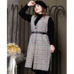 سارافون کشمیر چهارخونه - مانتو پاتریس رشت