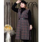 سارافون کشمیر چهارخونه - مانتو پاتریس رشت