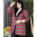 مانتو چهارخونه کلاه تدی - مانتو پاتریس رشت
