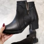 نیم بوت پاشنه دار مشکی - مانتو پاتریس رشت