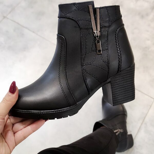 نیم بوت پاشنه دار مشکی - مانتو پاتریس رشت