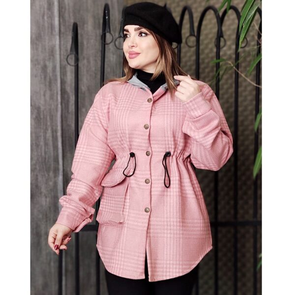 مانتو چهارخونه کلاهدار فوتر - مانتو پاتریس رشت