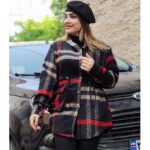 مانتو چهارخونه کلاهدار فوتر