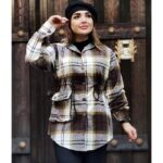 مانتو چهارخونه کلاهدار فوتر