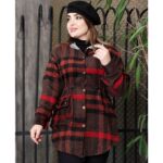 مانتو چهارخونه کلاهدار فوتر