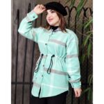 مانتو چهارخونه کلاهدار فوتر