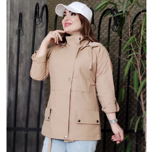 بارانی کتان دو جیب 3780080 - Image 3