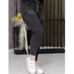 شلوار مام فیت ذغالی - مانتو پاتریس رشت