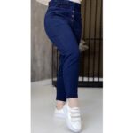 شلوار مام فیت سرمه ای - مانتو پاتریس رشت