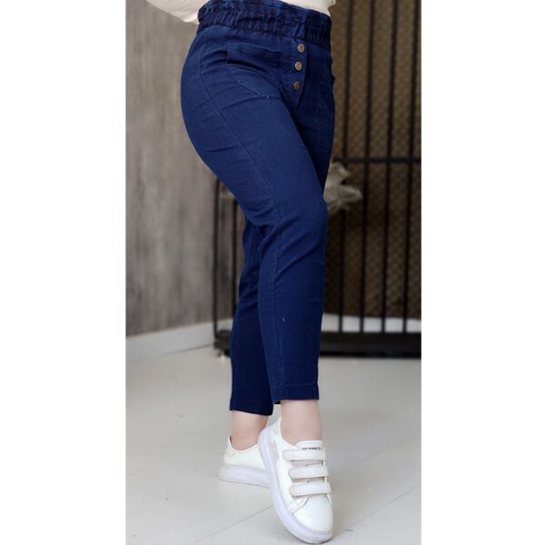 شلوار مام فیت سرمه ای - مانتو پاتریس رشت