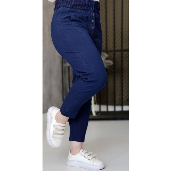 شلوار مام فیت سرمه ای - مانتو پاتریس رشت