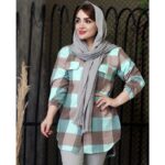 مانتو موهر جیب نما چهارخونه - مانتو پاتریس رشت