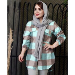 مانتو موهر جیب نما چهارخونه - مانتو پاتریس رشت