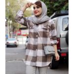 مانتو موهر جیب نما چهارخونه - مانتو پاتریس رشت