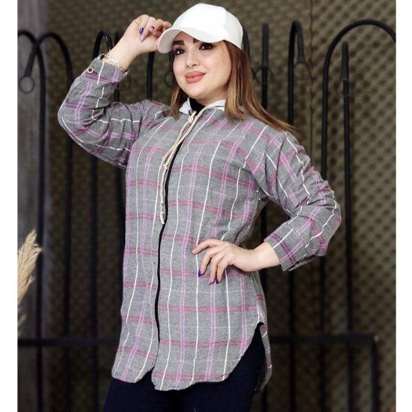 مانتو چهارخونه کلاهدار زیپی - مانتو پاتریس رشت