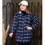 مانتو چهارخونه کلاهدار زیپی