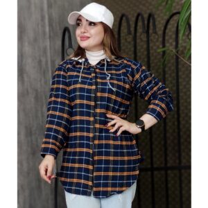 سویشرت چهارخونه کلاهدار