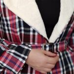 پالتو چهارخونه یقه خز - مانتو پاتریس رشت