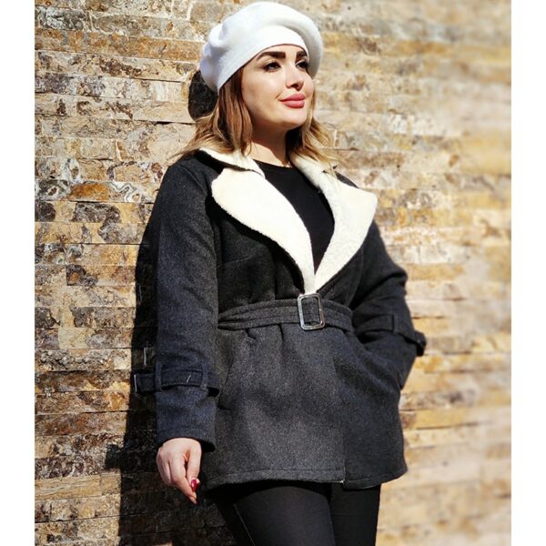 پالتو کتی فوتر یقه خز - مانتو پاتریس رشت