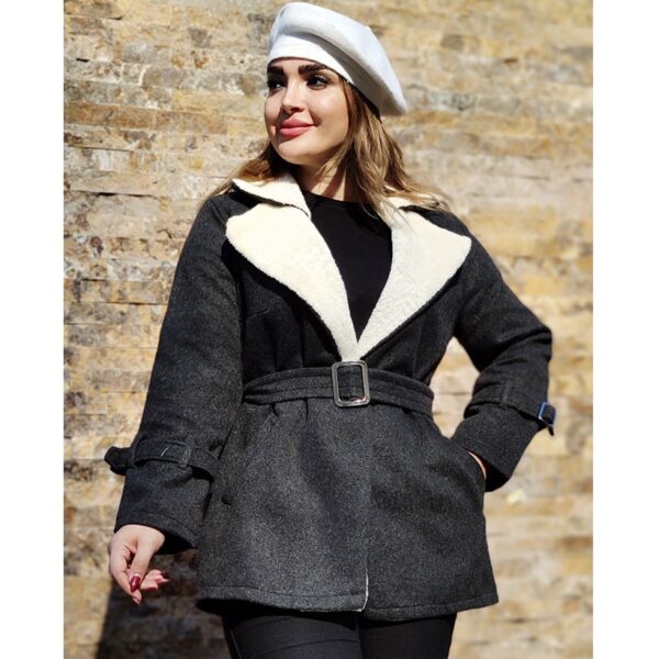 پالتو کتی فوتر یقه خز - مانتو پاتریس رشت