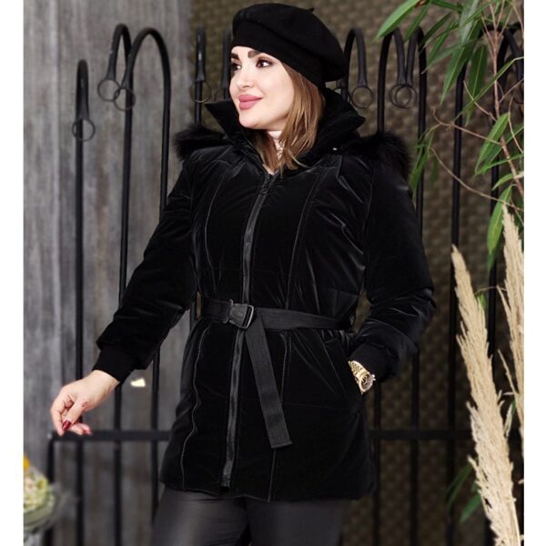 کاپشن سیلیکونی کلاه خز - مانتو پاتریس رشت