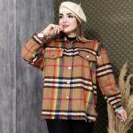 شکت چهارخونه ریش ریش - مانتو پاتریس رشت