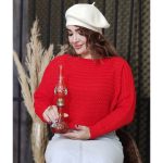 بلوز بافت کراپ قرمز - مانتو پاتریس رشت