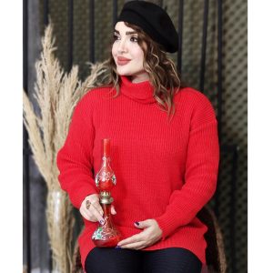 تونیک بافت یقه شل قرمز - مانتو پاتریس رشت