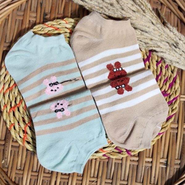 جوراب مچی خرگوش راه راه - مانتو پاتریس رشت