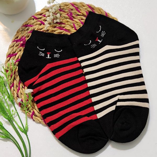 جوراب مچی گربه راه راه - مانتو پاتریس رشت