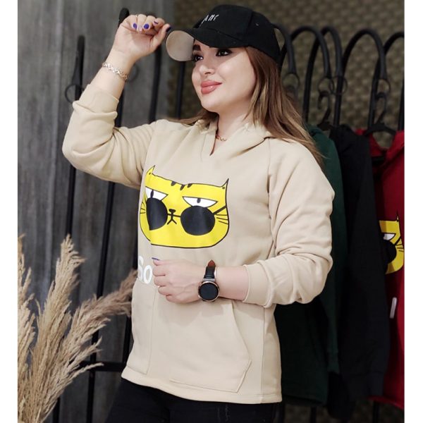 هودی دورس چاپ گربه - مانتو پاتریس رشت