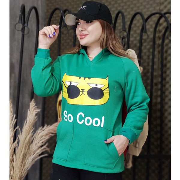 هودی دورس چاپ گربه - مانتو پاتریس رشت