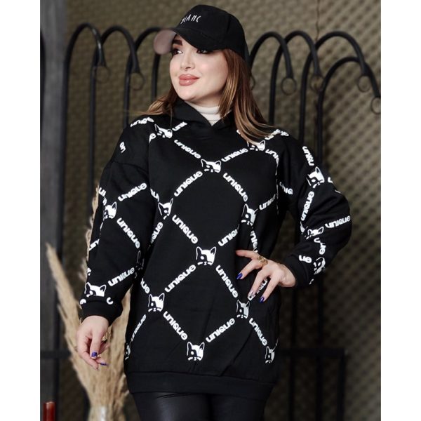 هودی تمام چاپ گربه - مانتو پاتریس رشت