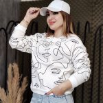 بلوز دورس کراپ چاپ رخ - مانتو پاتریس رشت