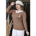 بلوز یقه سفید فانریپ - مانتو پاتریس رشت