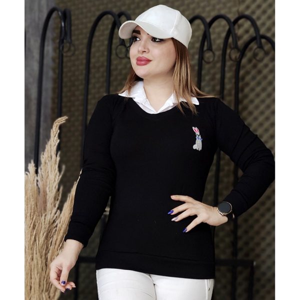 بلوز یقه سفید فانریپ - مانتو پاتریس رشت