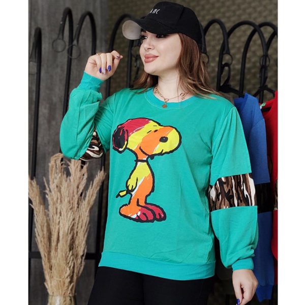 بلوز دورس اسنوپی آستین چریکی