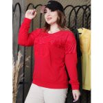 بلوز آستین بلند مخمل ترکیبی خرس