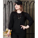 بلوز ترکیبی مخمل دورس - مانتو پاتریس رشت