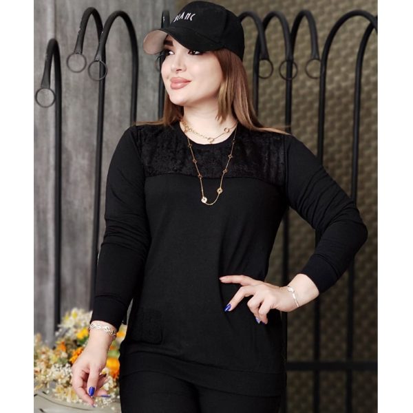 بلوز ترکیبی مخمل دورس - مانتو پاتریس رشت