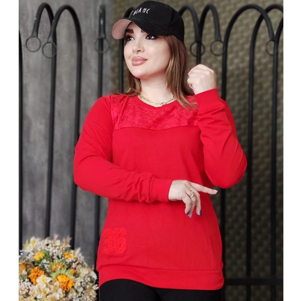 بلوز ترکیبی مخمل دورس - مانتو پاتریس رشت