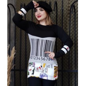 تونیک چاپ بارکد - مانتو پاتریس رشت