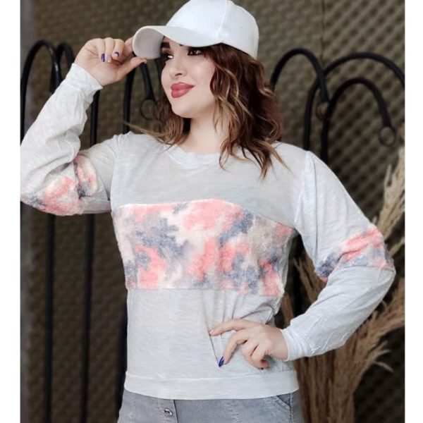 بلوز آستین خز ملانژ - مانتو پاتریس رشت